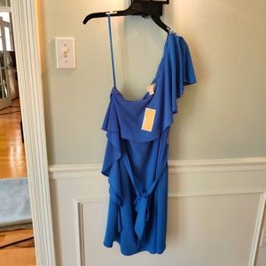 Nwt Michael Kors One Shoulder Blueberry dress
